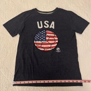 USA Soccer Copa America Blue/Gray Youth Large Short Sleeve Shirt